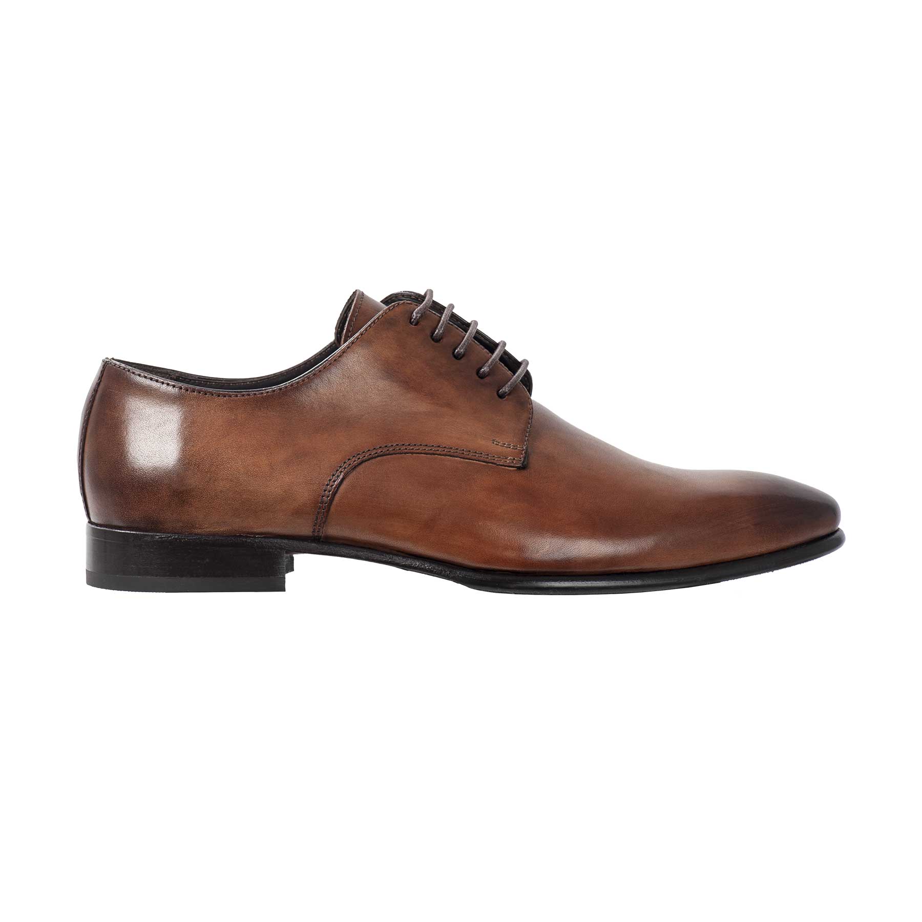 CHSBBCUISCABRU002 Chaussures Business Brun Finition Main Cote 1